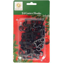 Shatchi Black Outdoor Gutter Hooks 24 Pack - Size: 35 x 1.5 x 25cm - Wilko - thumbnail 1