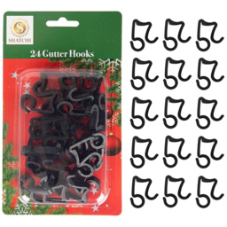 Shatchi Black Outdoor Gutter Hooks 24 Pack - Size: 35 x 1.5 x 25cm - Wilko - thumbnail 3