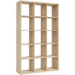 Florence Mauro 15 Shelf Sonoma Oak Bookshelf - Brown - Wilko - thumbnail 3
