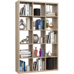 Florence Mauro 15 Shelf Sonoma Oak Bookshelf - Brown - Wilko - thumbnail 5