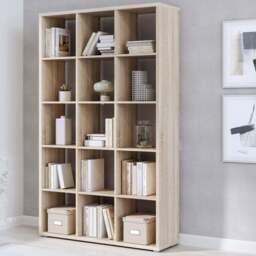 Florence Mauro 15 Shelf Sonoma Oak Bookshelf - Brown - Wilko