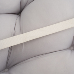 Living and Home Light Grey Cloud Shaped Ruffle Soft Headboard Pillow 75 x 180cm - Size: 75 x 180 x 10cm - Wilko - thumbnail 4
