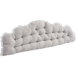 Living and Home Light Grey Cloud Shaped Ruffle Soft Headboard Pillow 75 x 180cm - Size: 75 x 180 x 10cm - Wilko - thumbnail 1