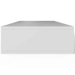 GFW Sienna 2 Drawer White Ribbed Wall Mounted Dressing Table - Size: 15 x 100 x 40cm - Wilko - thumbnail 6