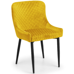 Julian Bowen Berwick 6 Seater Rectangular Dining Set Mustard - Yellow - Wilko - thumbnail 4