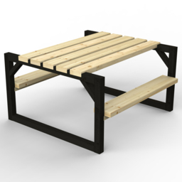 Forest Garden 4 Seater Colour Block Picnic Bench - Green - Wilko - thumbnail 3