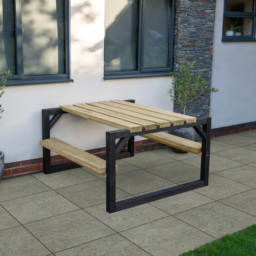 Forest Garden 4 Seater Colour Block Picnic Bench - Green - Wilko - thumbnail 5