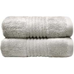 Misona Ultra Soft Bamboo Silver Hand Towel 2 Pack - Size: 50 x 90cm - Wilko - thumbnail 1