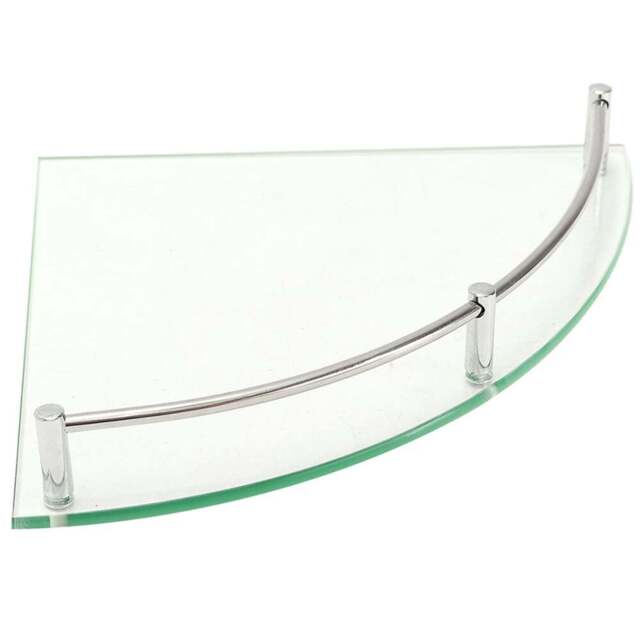 Living And Home Silver Wall Mounted Corner Shelf - Size: 5 x 20 x 20cm - Wilko - image 1
