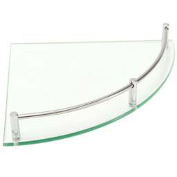 Living And Home Silver Wall Mounted Corner Shelf - Size: 5 x 20 x 20cm - Wilko - thumbnail 1