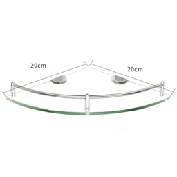 Living And Home Silver Wall Mounted Corner Shelf - Size: 5 x 20 x 20cm - Wilko - thumbnail 7