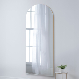 Yearn Gold Arched Full Length Wall Mirror 180 x 100cm - Wilko - thumbnail 3