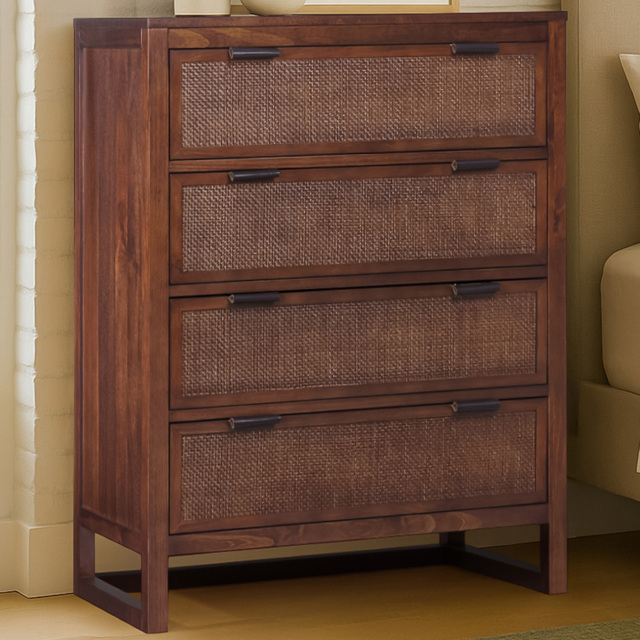 Teamson Home Hatteras 4 Drawer Walnut Dresser - Wilko - image 1
