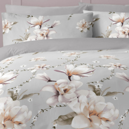 Bellissimo Anemone Double Grey Floral Duvet Set - Wilko - thumbnail 4