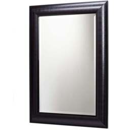 Yearn Black Textured Wall Mirror 77 x 62cm - Wilko - thumbnail 1