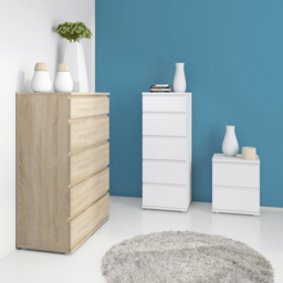 Florence 5 Drawer White Narrow Chest of Drawers - Furniture to Go - Wilko - thumbnail 6