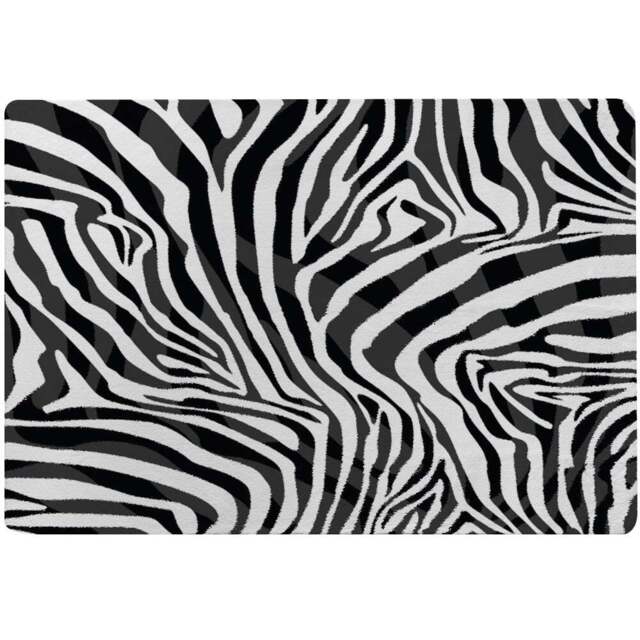 Benjamin Tate Design Faux Wool Extra Large Animal Print Rug 230 x 160cm - Size: 230 x 160 x 1cm - Black - Wilko - image 1