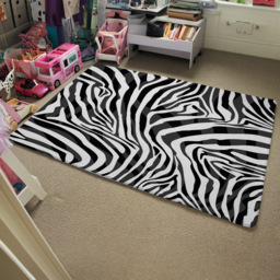 Benjamin Tate Design Faux Wool Extra Large Animal Print Rug 230 x 160cm - Size: 230 x 160 x 1cm - Black - Wilko - thumbnail 5