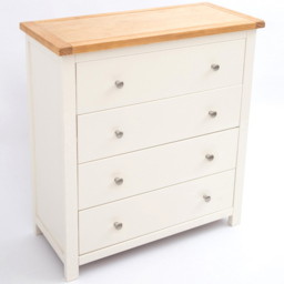 Maggiori 4 Drawer Off White Chest of Drawers with Chrome Knobs - Wilko - thumbnail 5