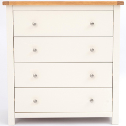 Maggiori 4 Drawer Off White Chest of Drawers with Chrome Knobs - Wilko - thumbnail 3