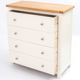Maggiori 4 Drawer Off White Chest of Drawers with Chrome Knobs - Wilko - thumbnail 6