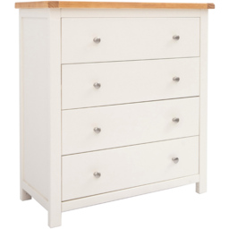 Maggiori 4 Drawer Off White Chest of Drawers with Chrome Knobs - Wilko - thumbnail 4