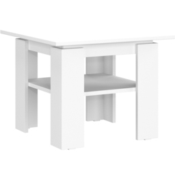 Shefa Line Element 550 Single Shelf White Coffee Table - Size: 43 x 55 x 55cm - Wilko - thumbnail 3