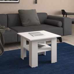 Shefa Line Element 550 Single Shelf White Coffee Table - Size: 43 x 55 x 55cm - Wilko - thumbnail 4
