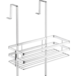 tectake 3 Shelf Hanging Shower Caddy - Size: 80 x 21 x 30cm - Silver - Wilko - thumbnail 4