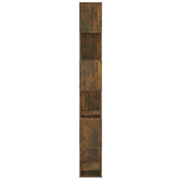 vidaXL 6 Shelf Smoked Oak Bookcase - Size: 186 x 60 x 24cm - Brown - Wilko - thumbnail 6