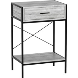 VIDA DESIGNS Brooklyn Single Drawer Grey Rustic Industrial Console Table - Size: 34 x 50 x 74cm - Wilko - thumbnail 3