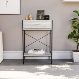 VIDA DESIGNS Brooklyn Single Drawer Grey Rustic Industrial Console Table - Size: 34 x 50 x 74cm - Wilko - thumbnail 7