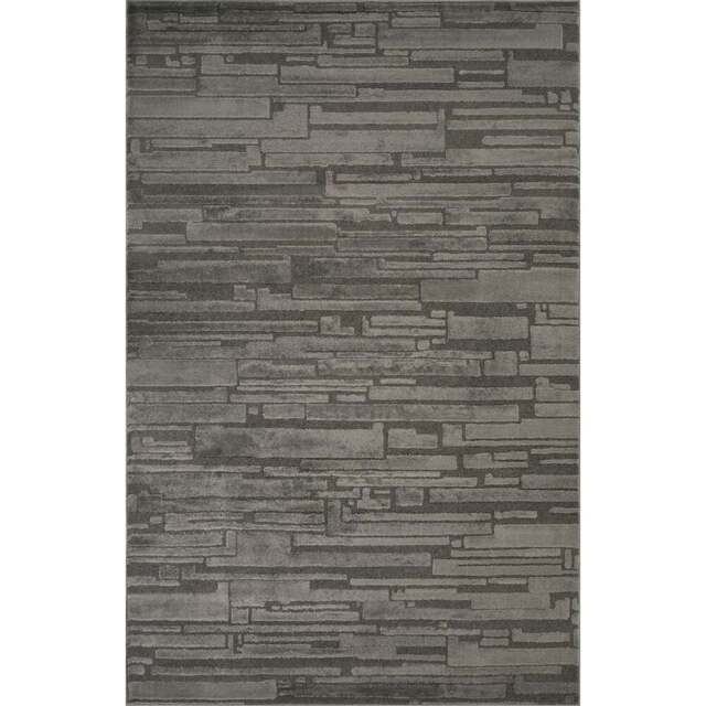Desire Rugs Hamilton Dark Grey Bold Geometric Rug 120 x 170cm - Size: 170 x 120 x 1.3cm - Wilko - image 1