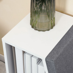 Portland 5 Shelf White Bookcase with Cushioned Reading Seat - Wilko - thumbnail 4