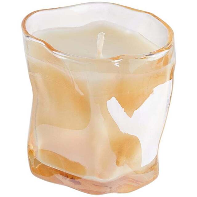 H&O Direct Lime and Citrus Natural Soy Wax Scented Candle - Size: 8 x 7.5 x 7.5cm - Orange - Wilko - image 1