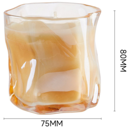 H&O Direct Lime and Citrus Natural Soy Wax Scented Candle - Size: 8 x 7.5 x 7.5cm - Orange - Wilko - thumbnail 4