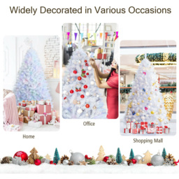 Costway White Hinged Artificial Christmas Tree 5ft - Wilko - thumbnail 7