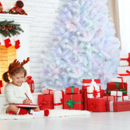 Costway White Hinged Artificial Christmas Tree 5ft - Wilko - thumbnail 4