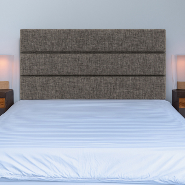 Bedmaster Double Slate Linen Milan Lined Headboard - Grey - Wilko - image 1