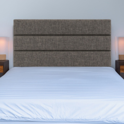 Bedmaster Double Slate Linen Milan Lined Headboard - Grey - Wilko - thumbnail 1