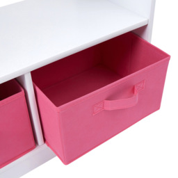 Liberty House Toys Kids Wooden Dress Up Unit Pink Fabric Boxes - Size: 71 x 61 x 30cm - Wilko - thumbnail 5