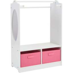 Liberty House Toys Kids Wooden Dress Up Unit Pink Fabric Boxes - Size: 71 x 61 x 30cm - Wilko - thumbnail 3