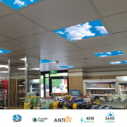 ENER-J 6 Piece 40W SKY LED Ceiling Panel Set 600 x 600mm - Size: 65 x 3 x 62.5cm - White - Wilko - thumbnail 7