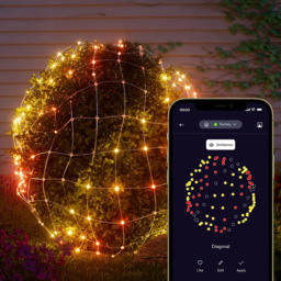 Twinkly 260 RGB Pearl Shaped LED Smart Net light 1.9 x 1.2m - Size: 11.5 x 20 x 18cm - White - Wilko