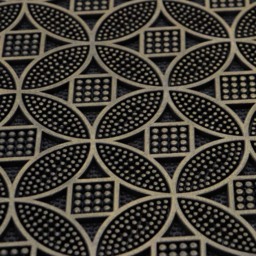 JVL Circles Havana Rubber Pin Doormat 45 x 75cm - Black - JVL Homewares - Wilko - thumbnail 6