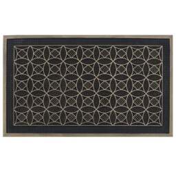JVL Circles Havana Rubber Pin Doormat 45 x 75cm - Black - JVL Homewares - Wilko
