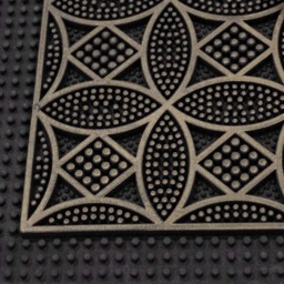 JVL Circles Havana Rubber Pin Doormat 45 x 75cm - Black - JVL Homewares - Wilko - thumbnail 5