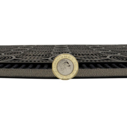 JVL Circles Havana Rubber Pin Doormat 45 x 75cm - Black - JVL Homewares - Wilko - thumbnail 7