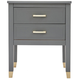 Palazzi 2 Drawer Grey Bedside Table - Wilko - thumbnail 4