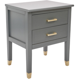 Palazzi 2 Drawer Grey Bedside Table - Wilko - thumbnail 5
